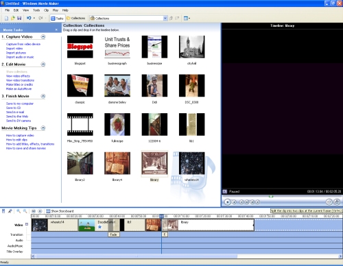 Movie Maker has a very user-friendly interface with the majority of the tools along the left-hand side of the programme. It also has an extensive help section (“Movie Making Tips”) if you get stuck. Movie making may seem difficult at first, but like any new program, practice makes perfect.
