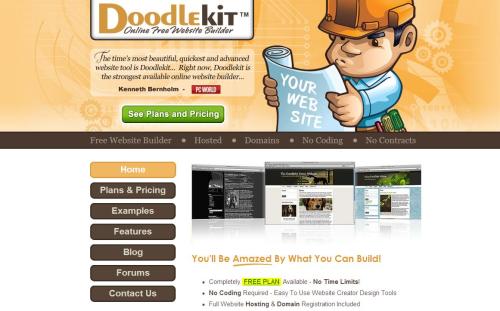 Doodlekit - free, online website builder